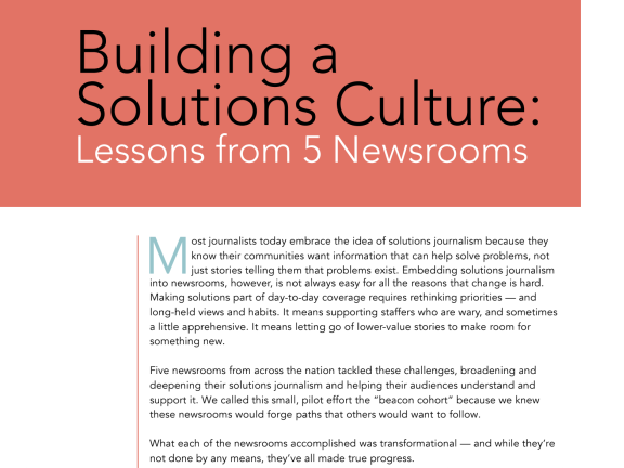 Building A Solutions Culture