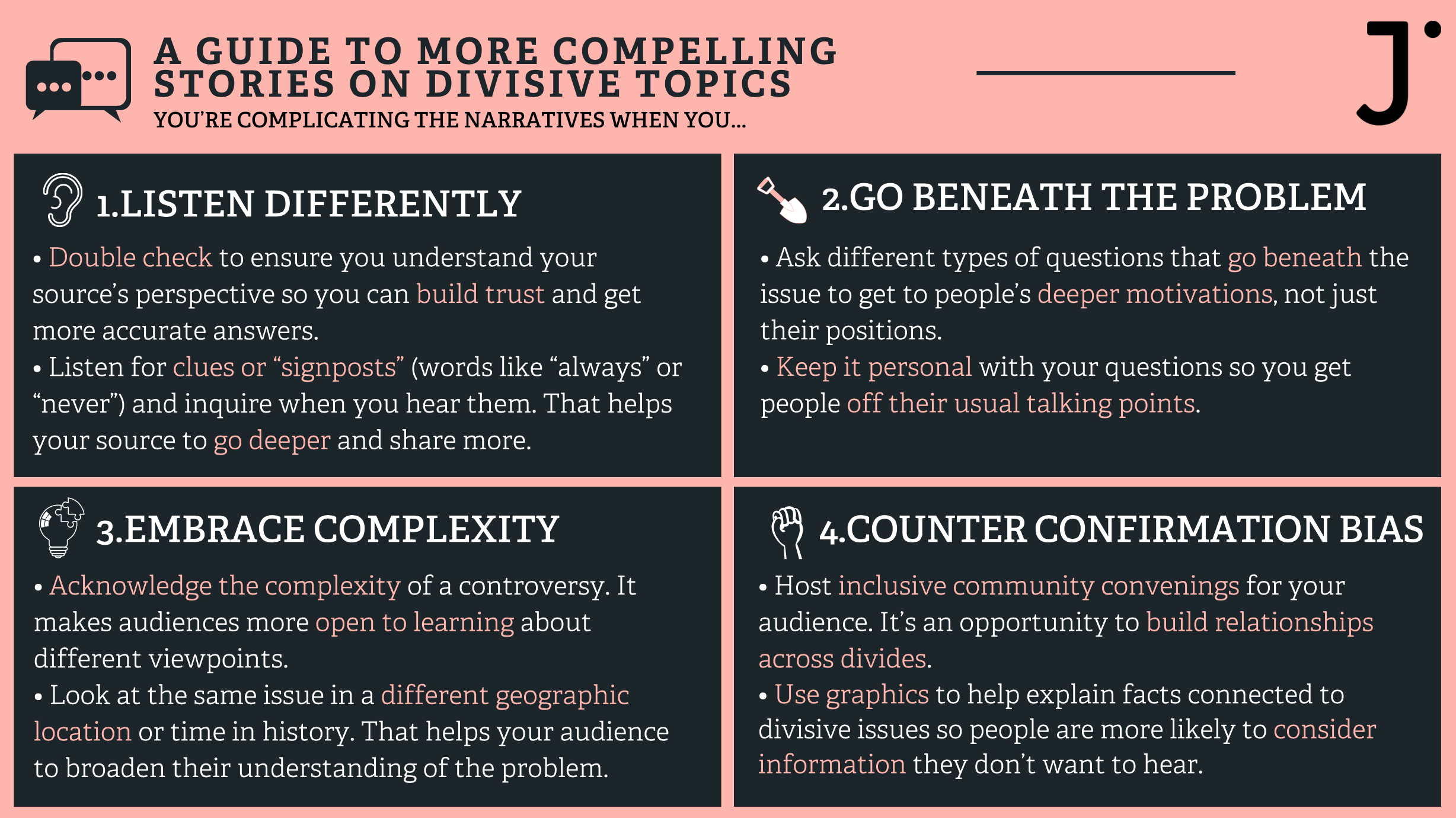 Guide to Compelling Stories infographic