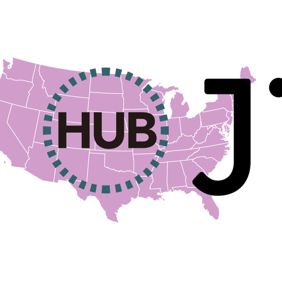 Hub is written on a map of the United States