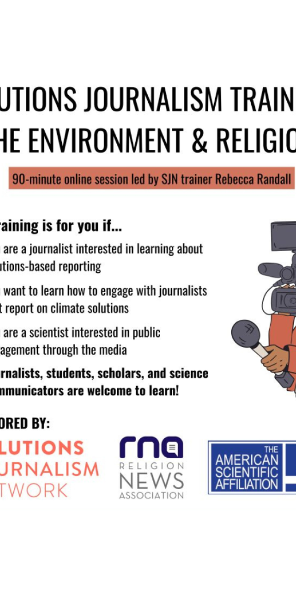 Solutions Journalism Training: The Environment & Religion