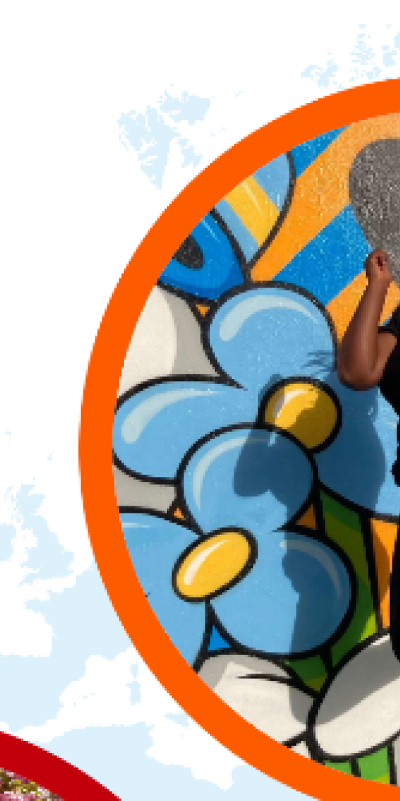 People in circle illustrations