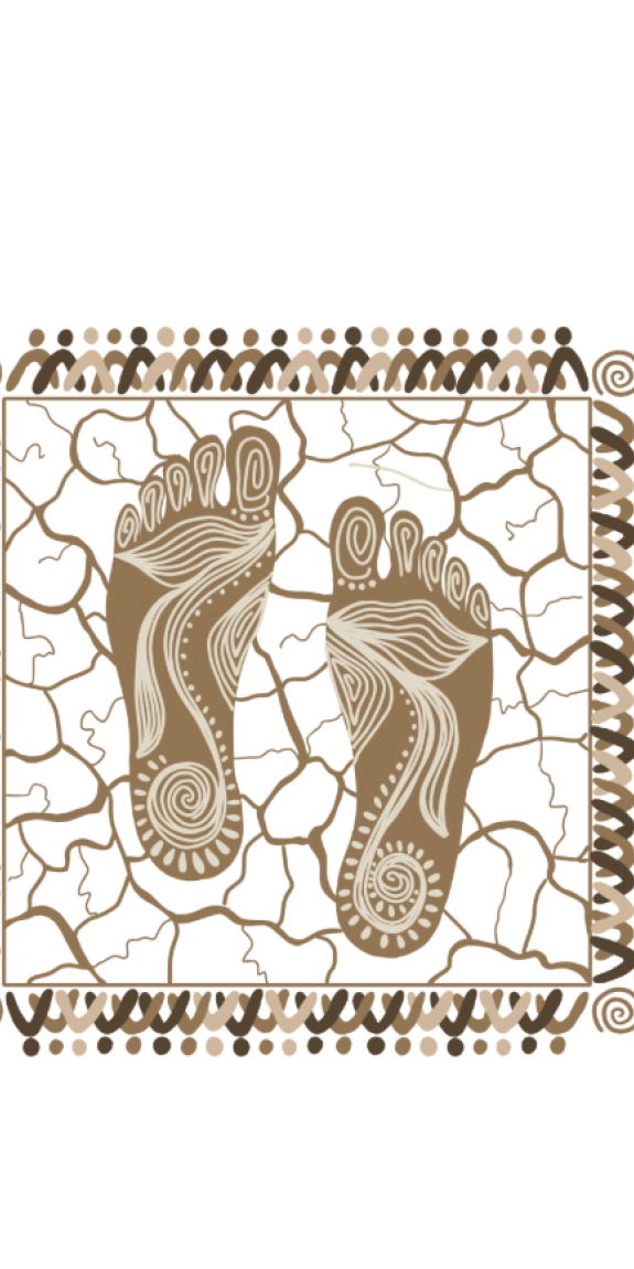 Illustration of footsteps