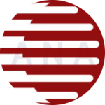 A circle with red stripes