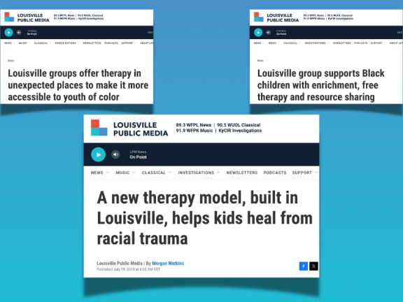 Screenshots of news articles