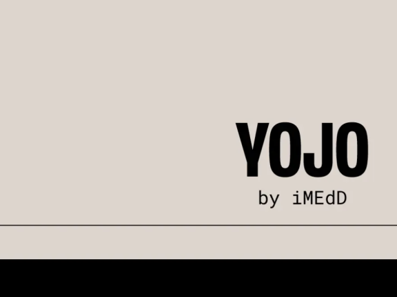 YOJO is written in black text on a beige background