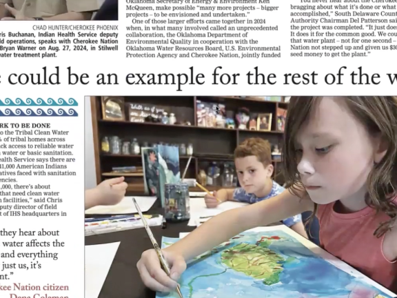 A newspaper headline reads "We could be an example for the rest of the world"