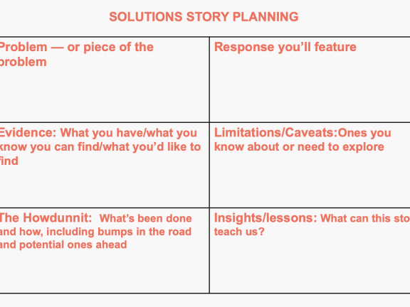 Planning a solutions story