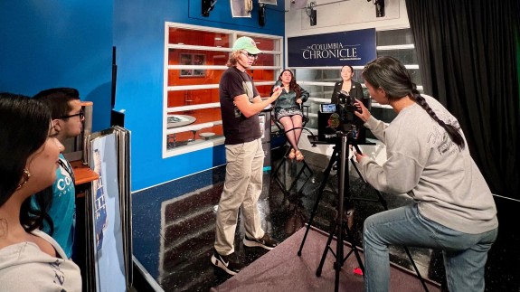 One of the 2023 Student Media Challenge grantees, Columbia College Chicago. Photo credit: Jackie Spinner