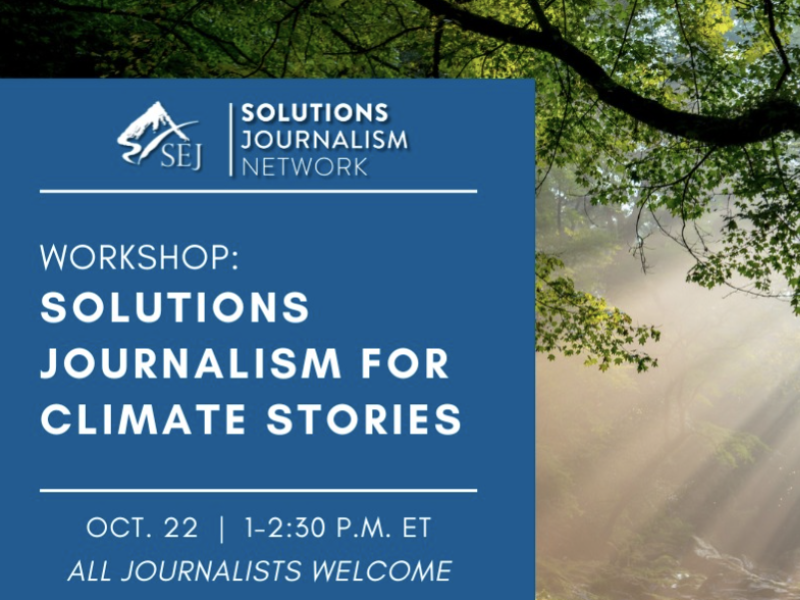 Solutions Journalism for Climate Stories