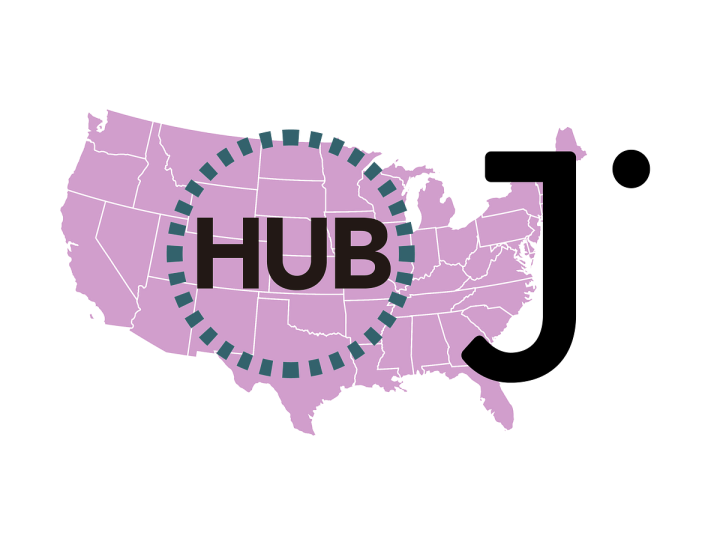 Hub is written on a map of the United States