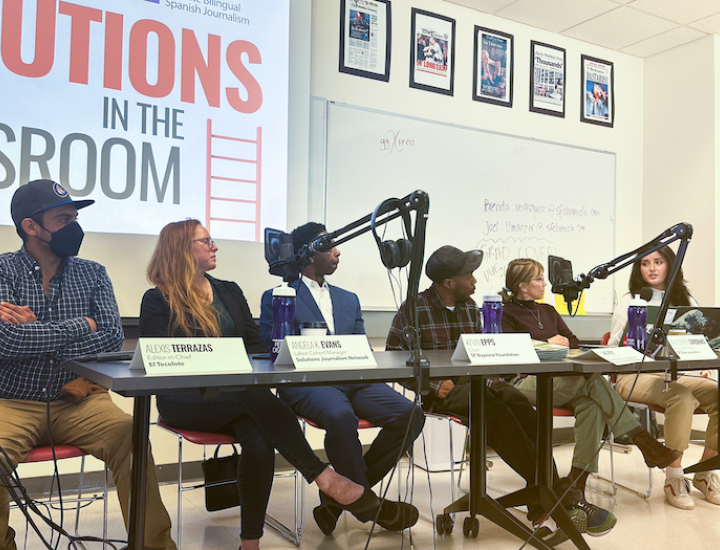 Panelists from El Tecolote, SF Bay View and SF State Journalism Department discuss what solutions journalism offers multicultural communities and workers.