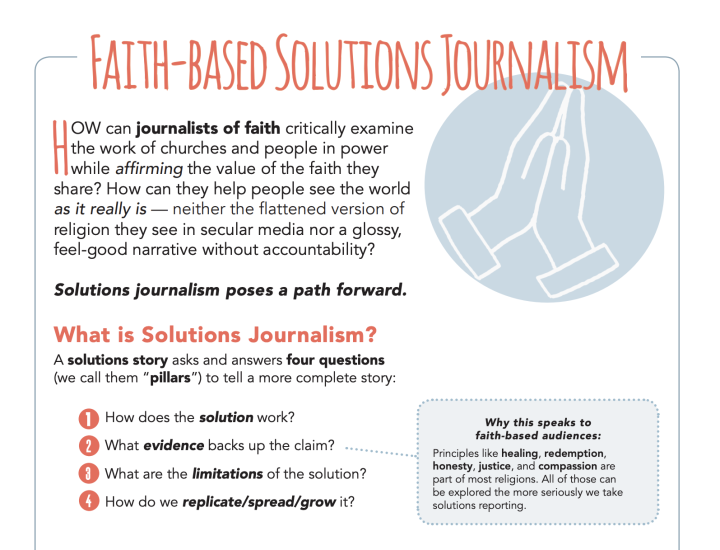 Faith-Based Solutions Journalism