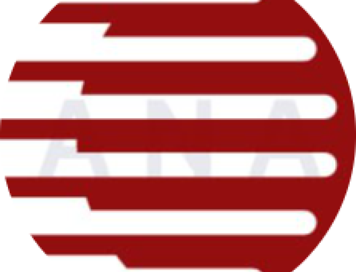A circle with red stripes