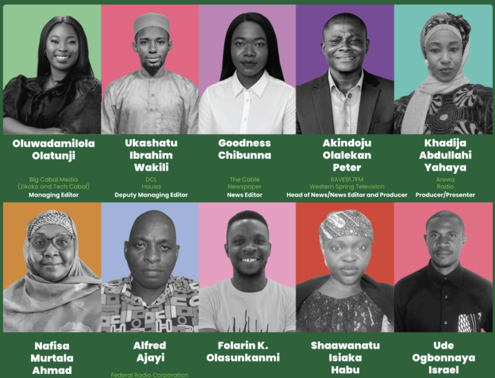 Photos of Nigeria newsroom editors participating in the masterclass