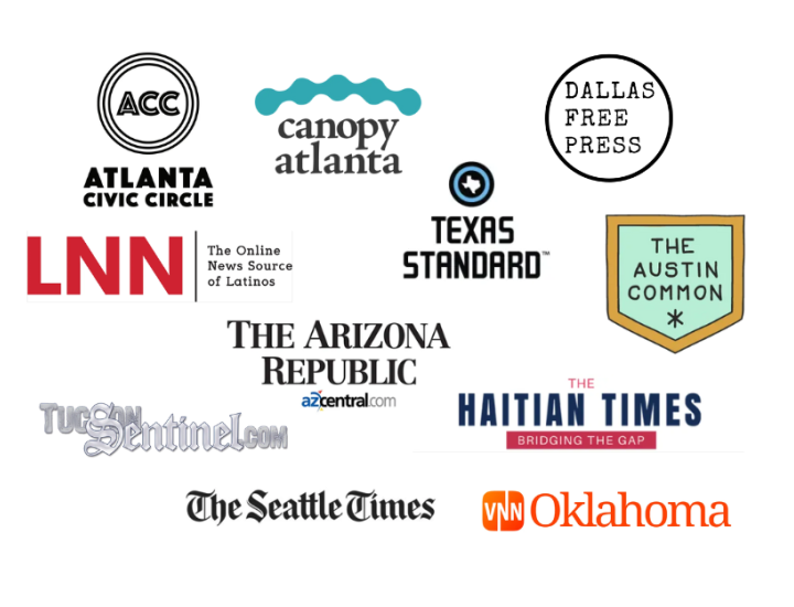 Logos of the participating newsrooms