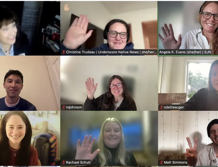 New trainers wave on a Zoom call