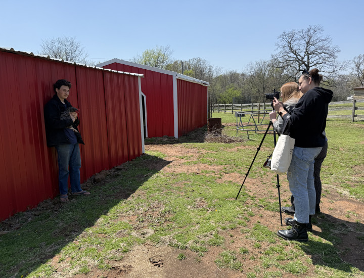 SJN Staff and coaches with the staff of Cherokee Phoenix. Courtesy of Angela K. Evans
