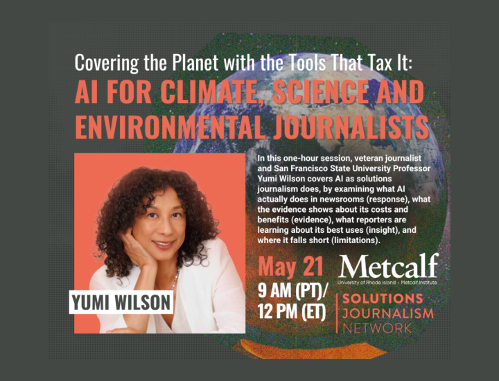 Covering the Planet with the Tools That Tax It: AI for Climate, Science and Environmental Journalists