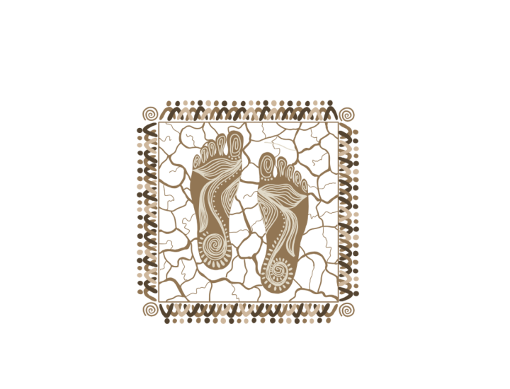 Illustration of footsteps