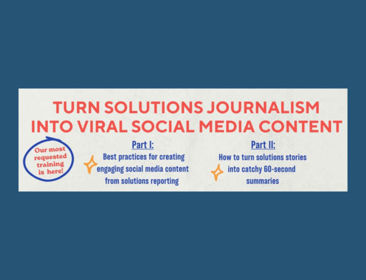 How to Spread Solutions Journalism on Social Media