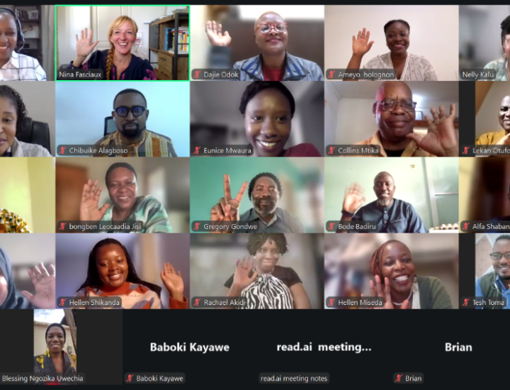 Train-the-Trainers participants smile from Zoom squares