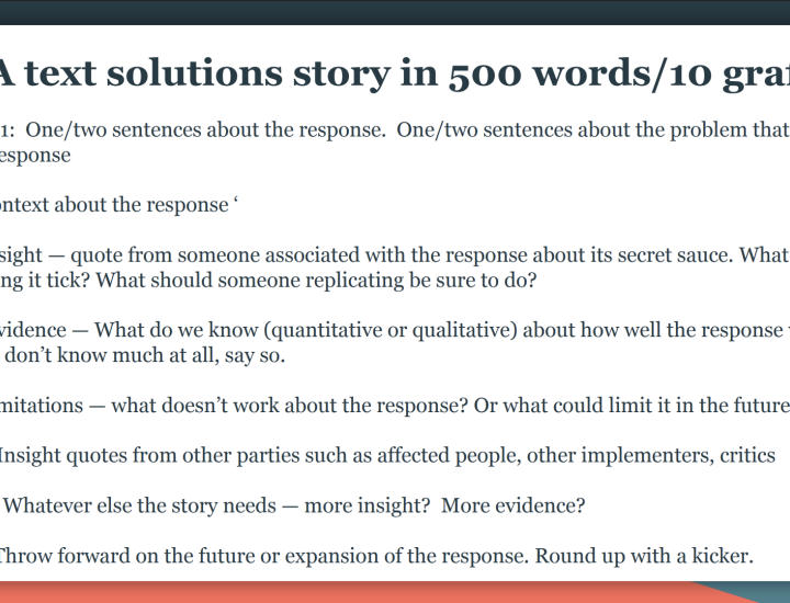 Short solutions journalism tips